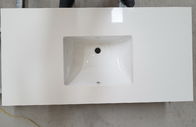 닦은 백색 석영 목욕탕 싱크대, 설계된 Bath 허영 정상